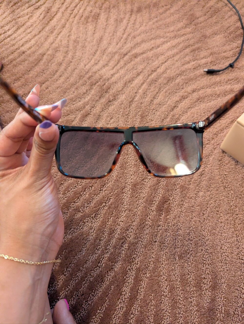 Quay Polarized Nightfall Sunglasses In Tortoise - Picture 2 of 4